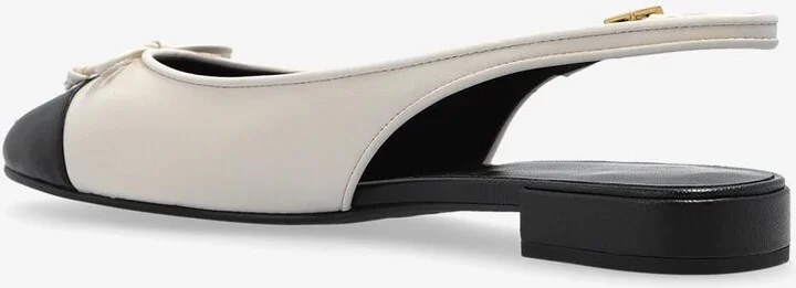 Cap-Toe Leather Slingback Flats - Image 2