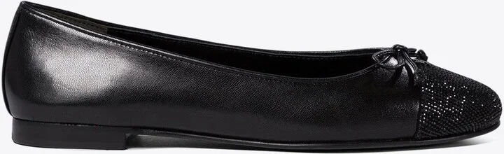 Cap-Toe Paved Ballet Flats