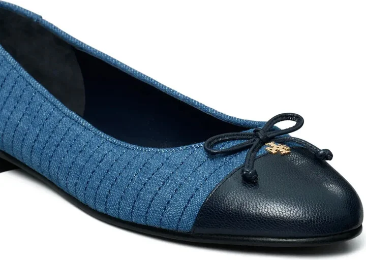 Cap-Toe Quilted Ballerina Shoes - Image 3