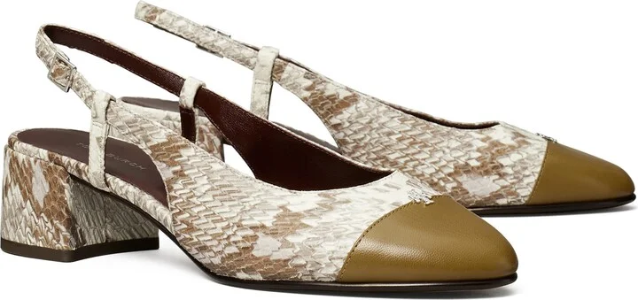 Cap Toe Slingback Pump