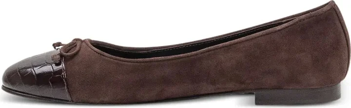 Cap-Toe Suede Ballet Flats - Image 4