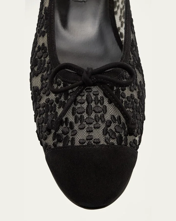 Capbal Lace Cap-Toe Ballerina Flats - Image 4