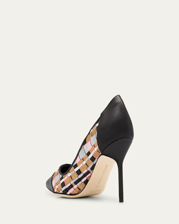 Capcour Basketweave Cap-Toe Pumps - Image 3