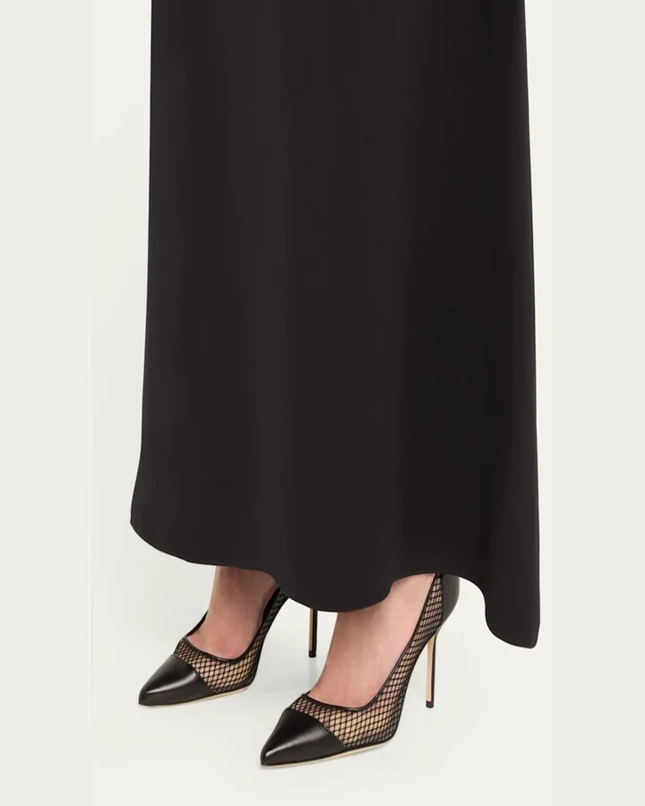 Capcour Net Leather Cap-Toe Pumps - Image 4