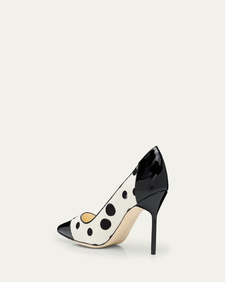 Capcour Polka Dot Mixed-Media Pumps - Image 3
