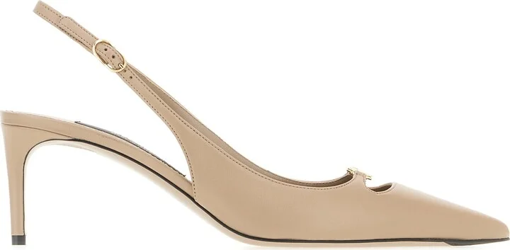 Cappuccino Leather Slingback