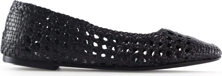 Capri Ballerina, Black Leather