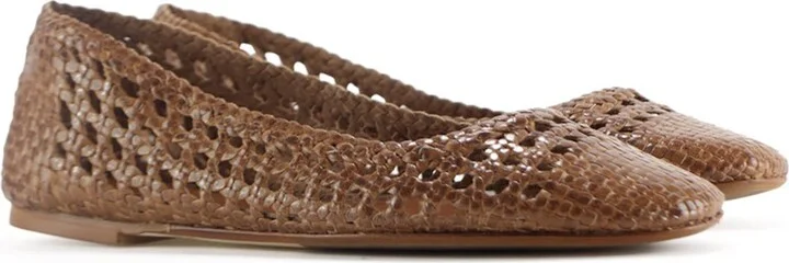 Capri Ballerina, Brown Leather - Image 2