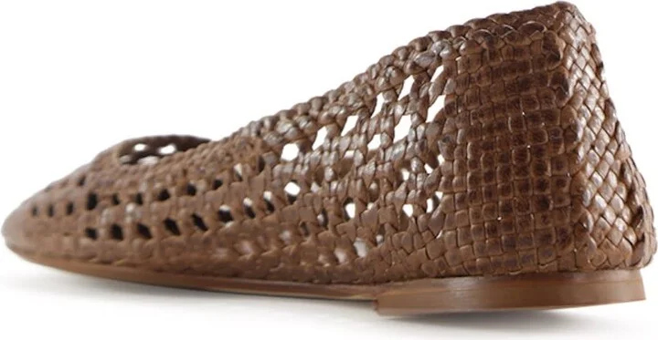 Capri Ballerina, Brown Leather - Image 3
