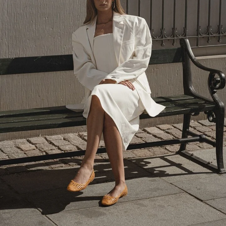 Capri Ballerina, Yellow Leather - Image 2