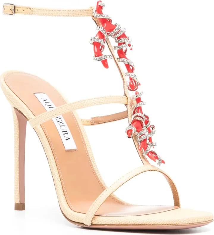 Capri Crush 105mm raffia sandals - Image 2