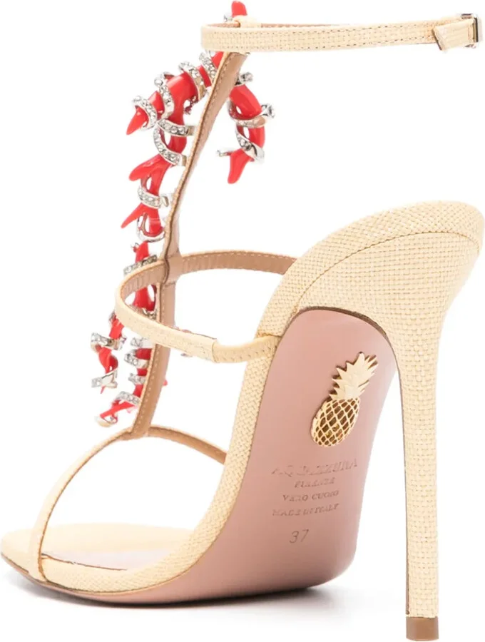 Capri Crush 105mm raffia sandals - Image 3