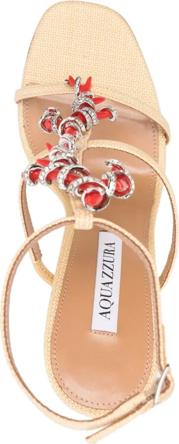 Capri Crush 105mm raffia sandals - Image 4