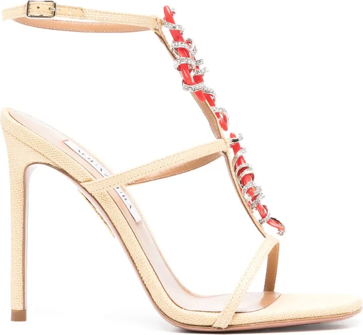 Capri Crush 105mm raffia sandals