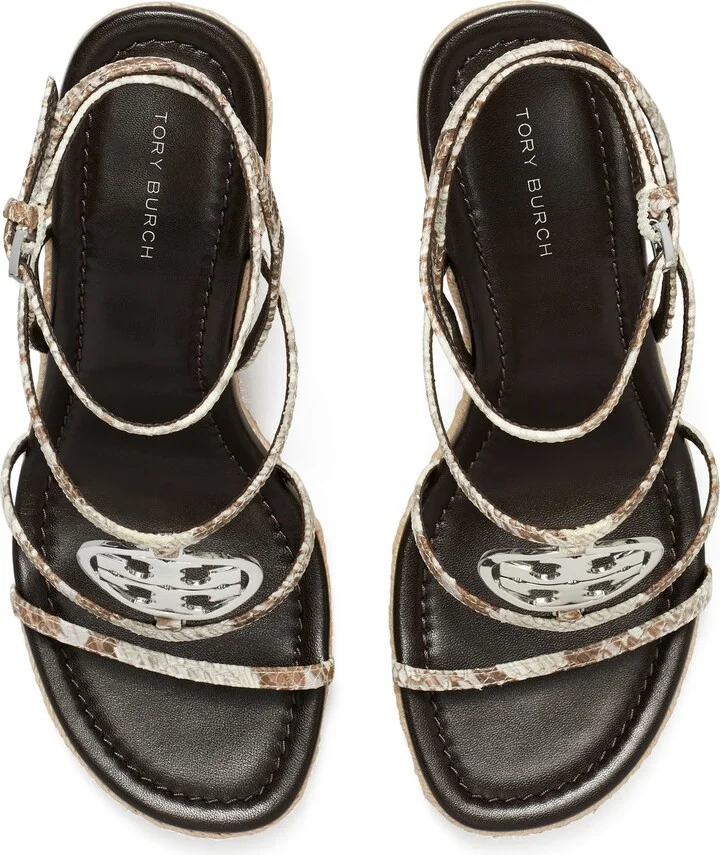 Capri Miller Snakeskin Embossed Wedge Sandal - Image 3