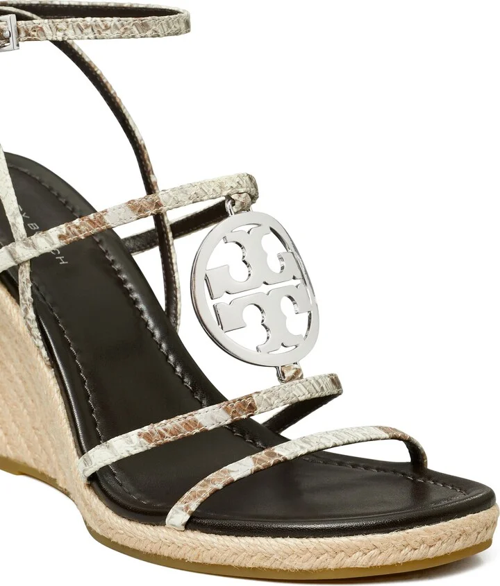 Capri Miller Snakeskin Embossed Wedge Sandal - Image 4