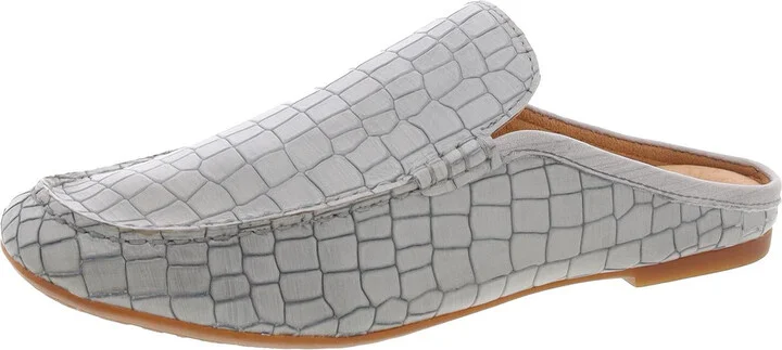 CAPRICORN Womens Embossed Leather Mules