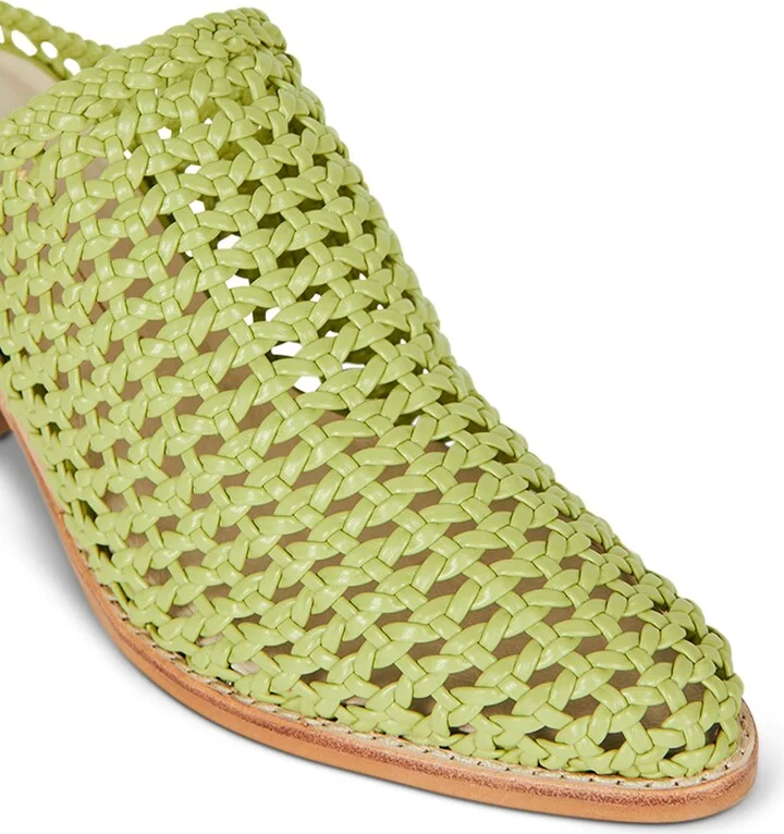 Caps Heeled Mule-Green - Image 3