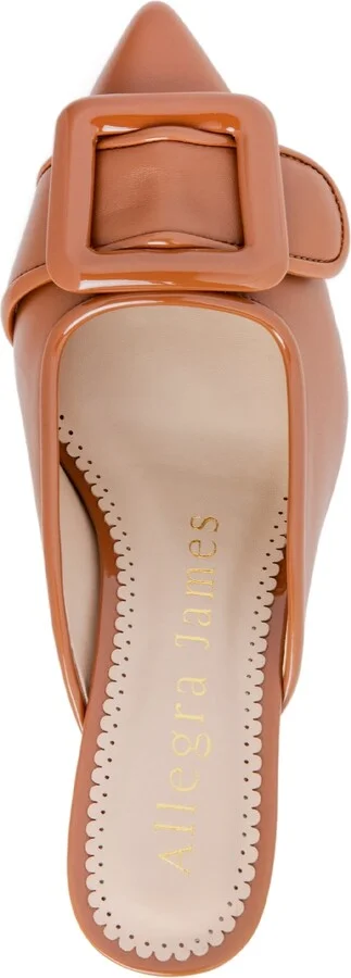 Cara Brown Comfortable Work Day Leather Mule - Image 7