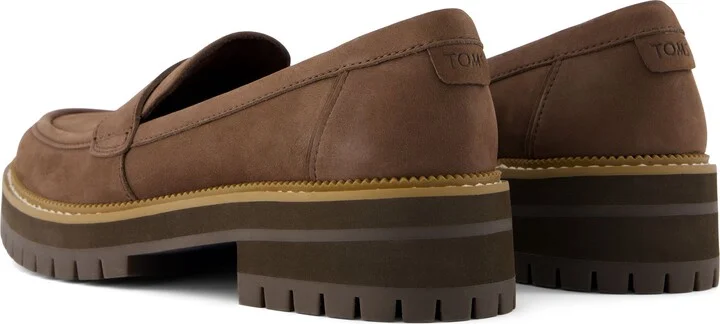 Cara Dark Leather Loafer Flat - Image 5