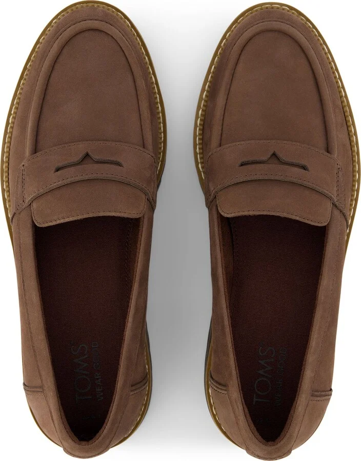 Cara Dark Leather Loafer Flat - Image 6
