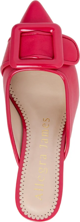 Cara Red Leather Comfortable Dressy Evening Day Mule - Image 5