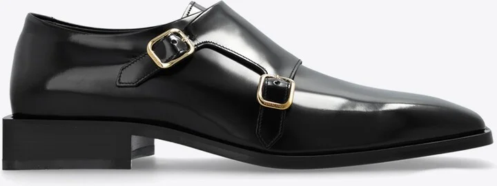 Caracas Leather Double Monk-Strap Shoes