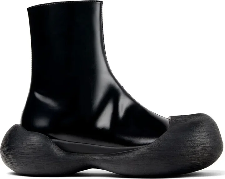 Caramba round-toe leather ankle boots