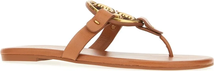 Caramel Leather Miller Sandals - Image 2