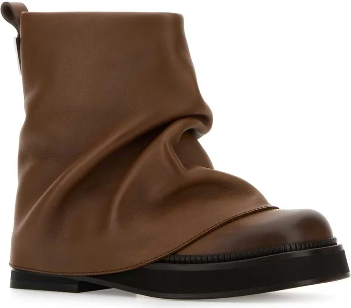 Caramel Leather Mini Robin Ankle Boots - Image 2