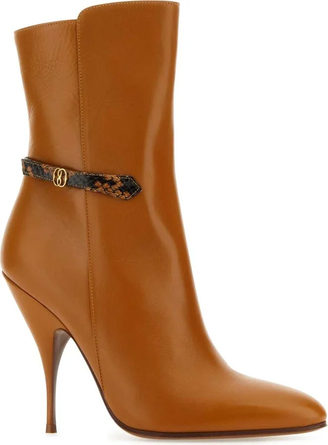 Caramel Leather Odeya Ankle Boots - Image 2