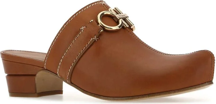 Caramel Leather Phobos Mules - Image 2