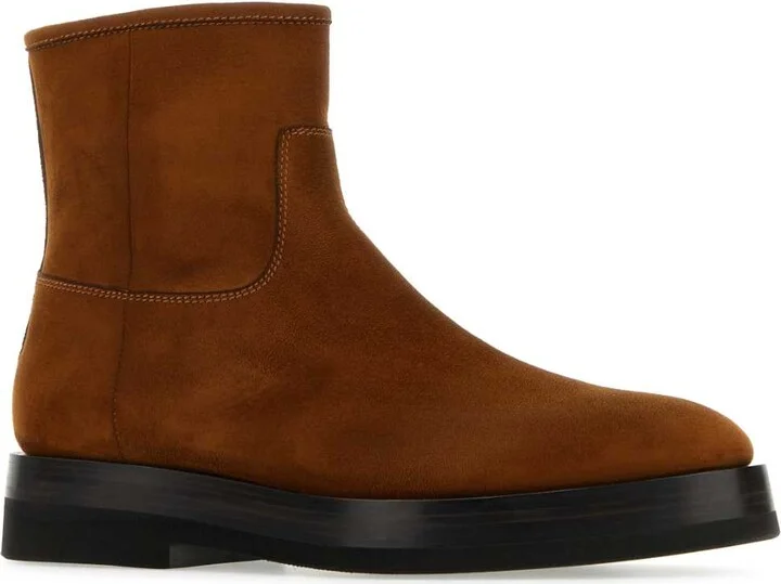 Caramel Suede Ankle Boots - Image 2