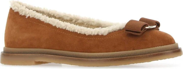 Caramel Suede Ballerinas - Image 2