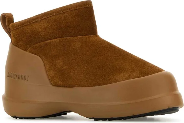Caramel Suede Luna Low Ankle Boots - Image 2