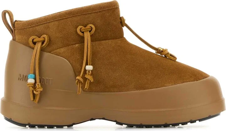 Caramel Suede Luna Low Ankle Boots
