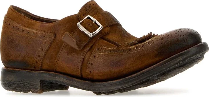 Caramel Suede Shanghai W Monk Strap Shoes - Image 2