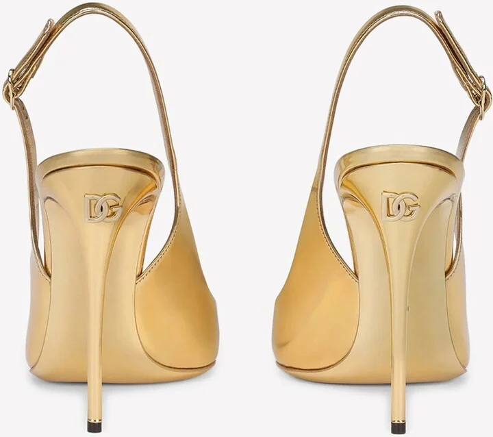 Cardinale 105 Metallic Slingback Pumps in Calf Leather - Image 2