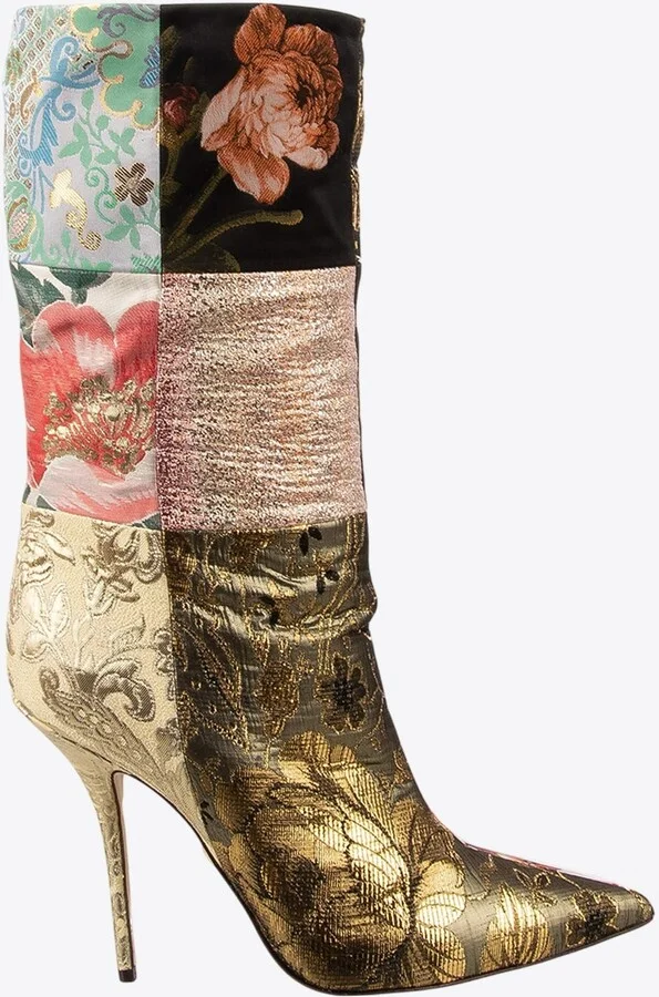 Cardinale 115 Flower Brocade Patchwork Boots