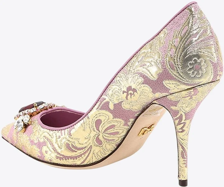 Cardinale 90 Floral Brocade Pumps - Image 2