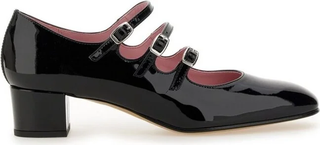 Carel Kina Block Heel Triple Strap Pumps