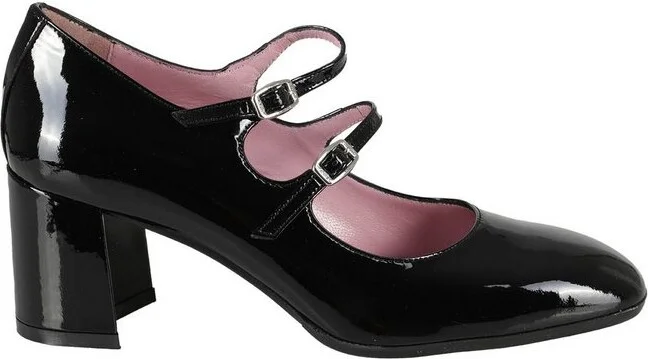 Carel Paris Alice Double-Strap Buckled Pumps