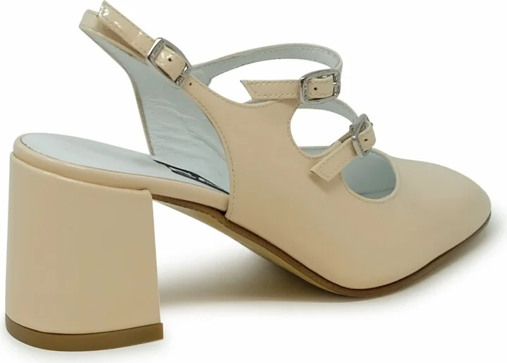 Carel Paris Beige Patent Leather Ballet Pumps - Image 3
