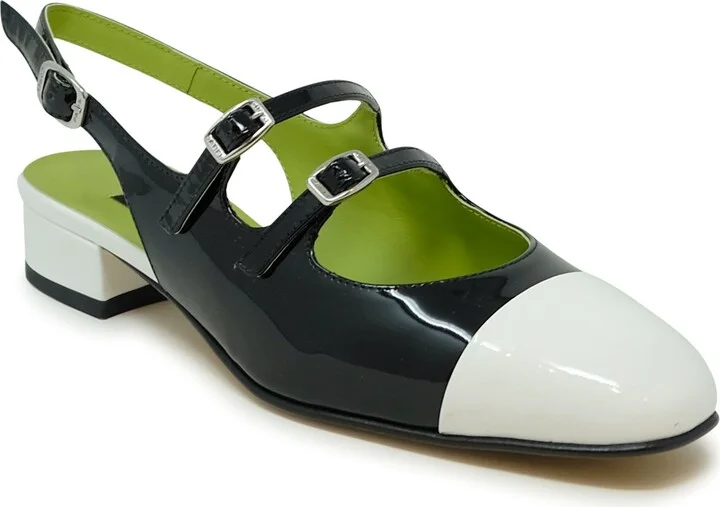 Carel Paris Black And White Leather Ballet Pumps - Image 2