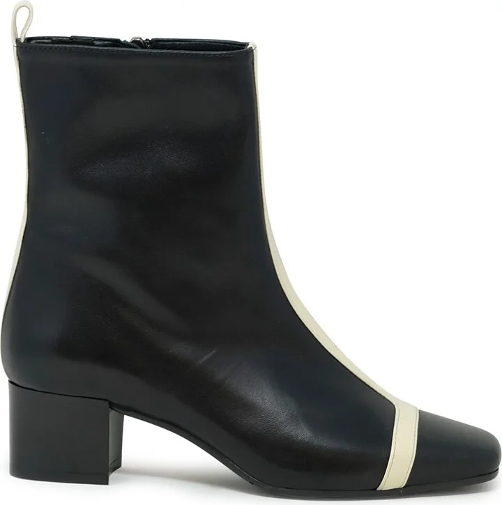 Carel Paris Black And White Leather Boot