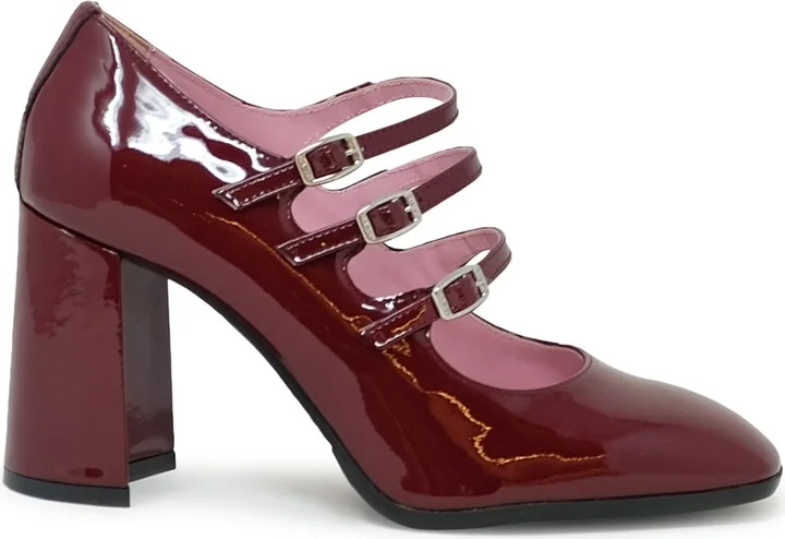 Carel Paris Burgundy Patent Leather Pumps