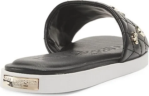Carenza Quilted Leather Flat Sandals - Image 3