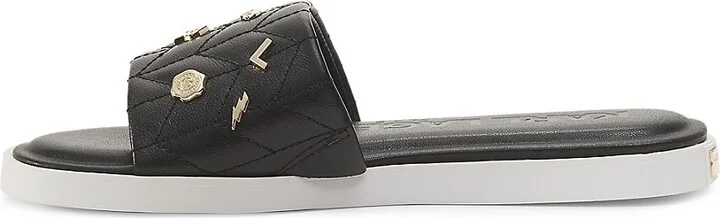 Carenza Quilted Leather Flat Sandals - Image 4