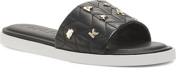 Carenza Quilted Leather Flat Sandals