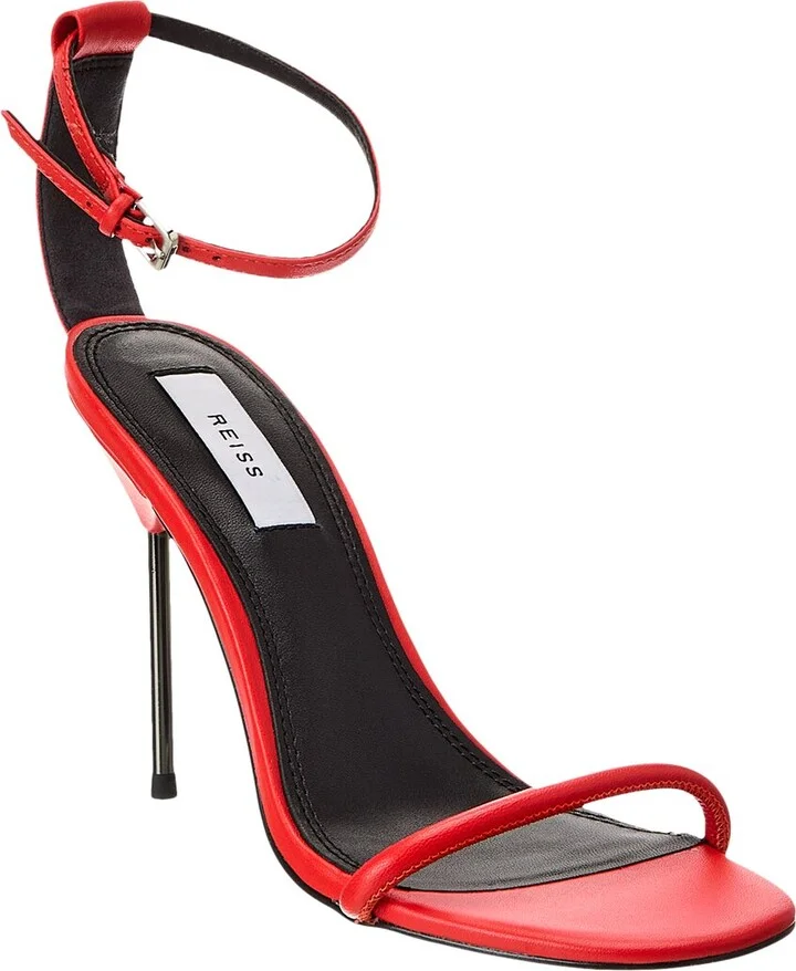Carey Leather Strappy Pin Heel Sandal